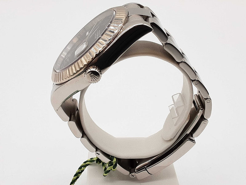 Rolex 116334 41 Datejust Gray Dial Fluted Bezel Oyster Band Watch Do1025sxzxde