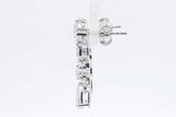 2.2cttw Lab Grown Diamond Drop Stud Earrings In 14k White Gold 3.2 Grams Eb0826ecrsa
