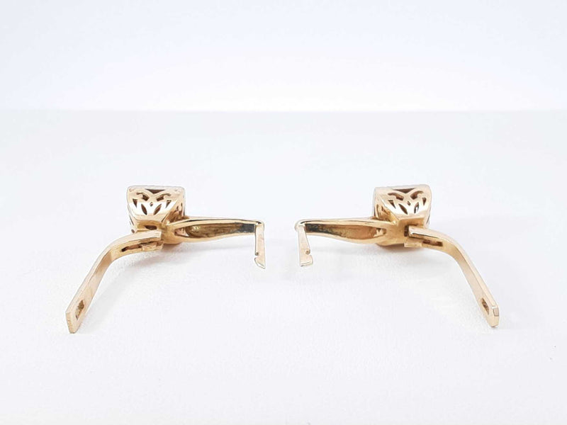 0.18 Cttw Diamond & 14k Yellow Gold Leverback Earrings 4.6 Grams Fw0925ocrdu