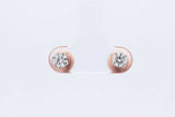 0.5ctw Lab Grown Diamond Stud Screwback Earrings In 18k Rose Gold 2g Eb0425crsa