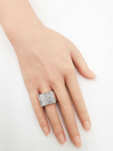 3.78cttw Princess Cut Diamond Ring In 14k White Gold 16.7g Size 9.5 Eb0526lixzdu