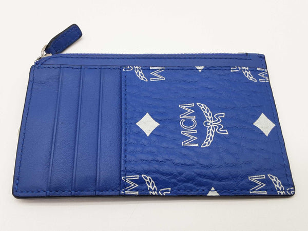 Mcm Aren Surf The Web Blue Visetos Card Holder Do0725crde