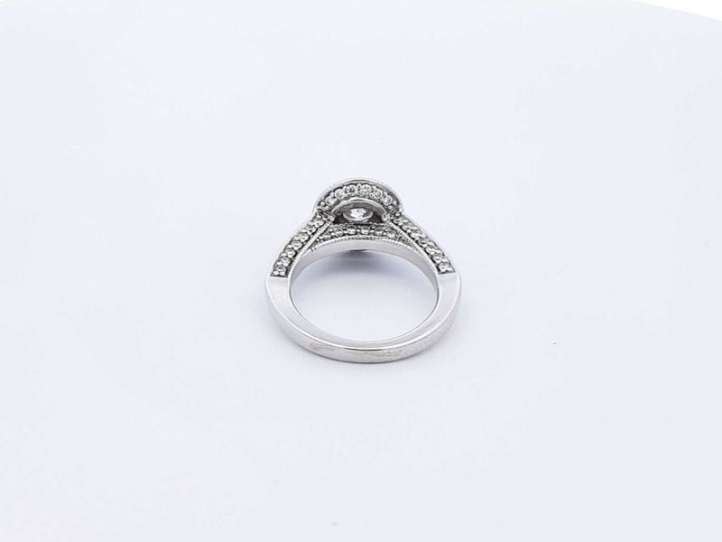 1.0 Ctw Diamond & 14k White Gold Engagement Ring 6.5 Grams Size 5.5 Fw0525lwxzdu