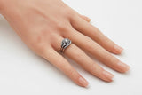 1.05 Cttw Diamond & 14k Gold Bypass Halo Bridal Set 5.5g Size 4.75 Fw0426cexdu