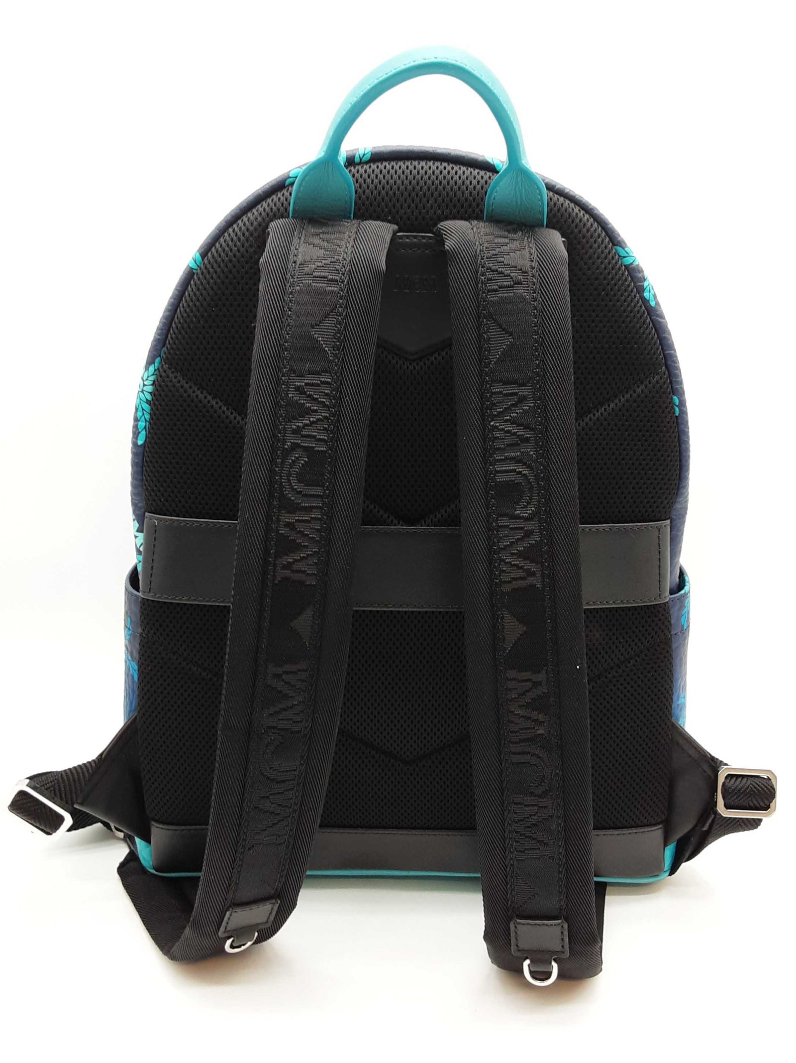 Mcm Stark Ceramic Blue Gradation Palm Canvas Backpack Do0625wxzde