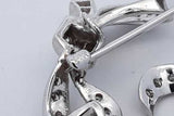 14k White Gold Diamond Brooch 8.7 Grams Eb0626ixzdu