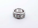 Cartier Le Baiser Du Dragon 18k White Gold Diamond Ruby Ring Size 8 Lh1223epxzde