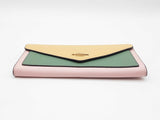 Coach Slim Envelope Wallet In Pastel Colorblock Crossgrain Leather Fw1125wzdu