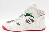 Gucci Basket High Top White Demetra Red Sneakers Size 7.5 Eb0526lxzsa