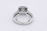 3.69cttw Diamond Ring In 18k White Gold 5.7 Grams Size 4.5 Eb0526olxzsa