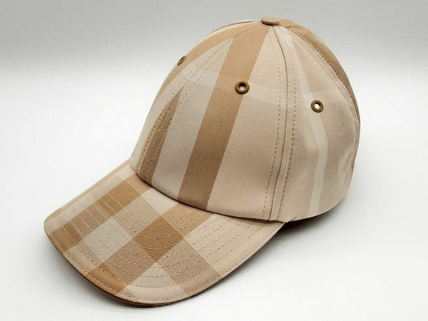 Burberry Flax Tan Check Cotton Baseball Hat Size L Do0924lxzde