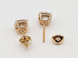 2.06 Cttw Lab Grown Diamonds 14k Yg 1.2g Screw Back Stud Earrings Do0826poxde