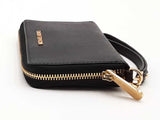 Michael Kors Crossgrain Zip Around Wallet Wristlet Black Aa0726lrsa
