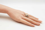 3 Legged Mama And Baby Turtle Locket Ring In 14k Tri-color Gold 8.8 Grams Size 6.5 Fw0726rzxdu