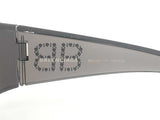 Balenciaga Oversized Studded Shield Sunglasses In Grey Crystal Fw1026lxzdu
