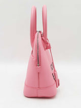 Balenciaga Small Logo Ville Top Handle Bag In Pink Grained Leather Fw0925rzxdu