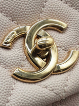 Chanel Light Pink Quilted Cavier Coco Top Handle Bag Eb1025wrxzde