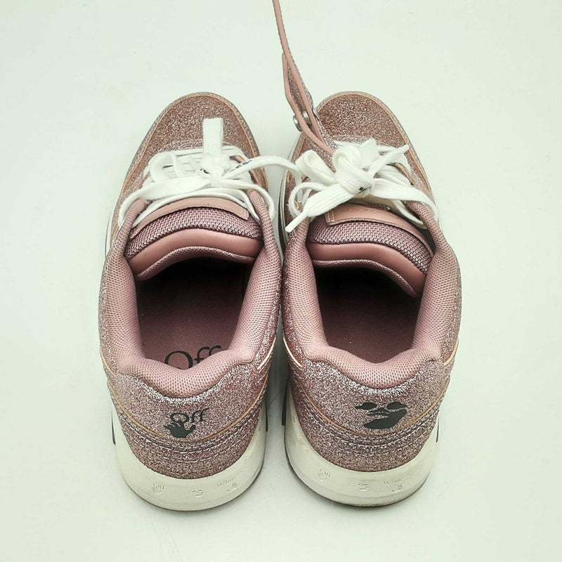 Off-white Out Of Office Glitter Sneaker Iin Pink Size 37 Hs0424lrxsa