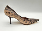 Gucci Brown Snake Skin Leather Heels Size 8.5 Do0424lxzde