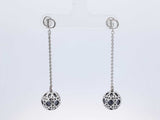 Christian Dior Secret Cannage Silver-tone Drop Stud Earrings Fw0826crdu