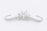 0.94cttw Diamond Leverback Earrings In 18k White Gold 2.1 Grams Eb0426wrxsa