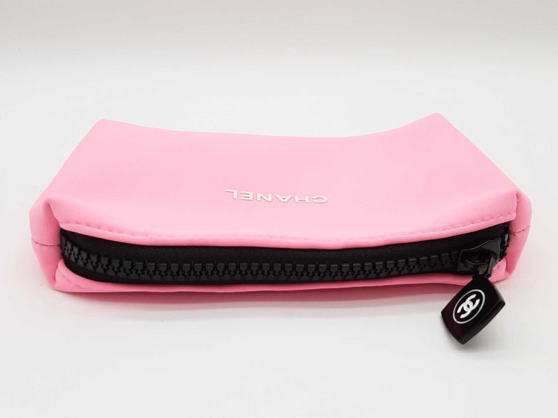 Chanel Vip Neon Pink Neoprene Cosmetic Bag Do0225oxde