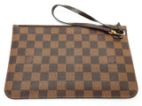 Louis Vuitton Pochette Brown Damier Ebene Coated Canvas Pouch Do0926pxzde