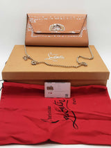 Christian Louboutin Vero Dodat Nude Patent Leather Clutch Crossbody Eb0426oorde
