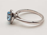 Blue Topaz 14k White Gold 3.7g Ring Size 8.5 Do0226lcxde