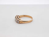 0.75 Cttw Five Stone Diamond & 14k Yellow Gold Ring 3.4 Grams Size 6 Fw0625ozxdu