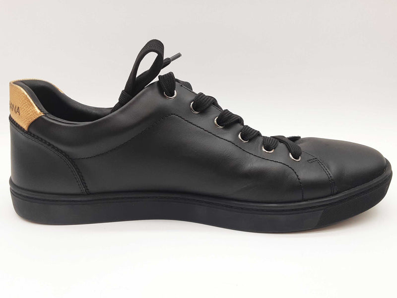 Dolce & Gabbana Dg Sacred Heart Black Leather Shoes Size Uk 10 Do0925lxzde
