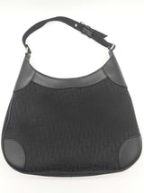 Christian Dior Black Oblique Canvas Hobo Shoulder Bag Do0425orxde
