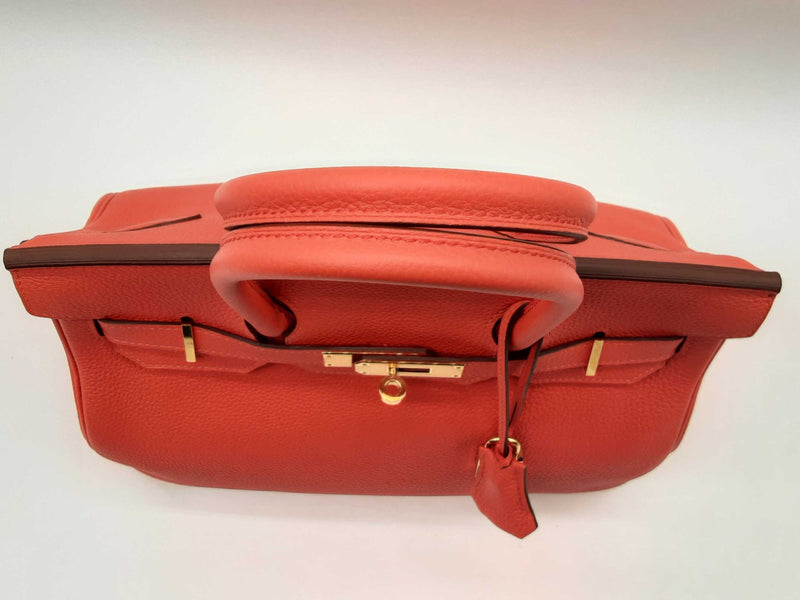 Hermes Birkin 30 Rouge Tomato Red Togo Gold Hardware Handbag Do0923lprxzde