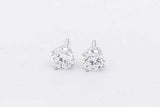 1.0cttw Lab Grown Diamond Stud Screwback Earrings 14k White Gold 0.9g Eb326orxsa