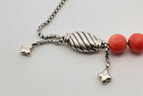 Davidn Yurman Coral Spritual Beads Bracelet With 925 Clasp 18.8g Aa0724lorsa