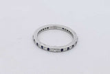 Tiffany & Co. Platinum Diamond & Sapphire Eternity Band 3.6g Size 7 Eb0826wxzsa