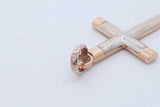 14k Two Tone Gold Cross Pendant 2.5 Grams Eb0626lrxde