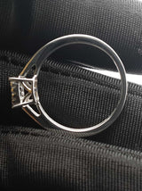 Illusion-set Diamond & 10k White Gold Cathedral-style Engagement Ring 2 Grams Size 7 Fw0726lzxdu