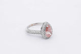 1.69ctw Lab Grown Pink Pear Shaped Diamond 18k Gold Ring 5.9g Size 7 Eb1025rxzsa