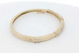 0.9cttw Diamond Hinged Bangle Bracelet 14k Yellow Gold 16.4 Grams Eb0926llrxsa