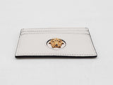 Versace La Medusa Card Holder Wallet In White Leather Fw0925exdu