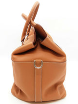 Hermes Toolbox 33cm Gold Brown Swift Palladium Large Tote Bag Do0326irxzde