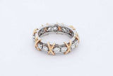 Tiffany & Co. Sixteen Stone Diamond Platinum & 18k Ring 9.6g Sz 7.5 Eb0826iexzde