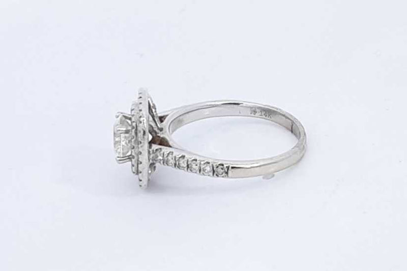 Approx. 0.72ctw Diamond Ring In 14k White Gold 3.8 Grams Size 6 Eb0824ixzsa