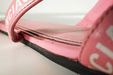 Balenciaga Round Leather Logo Strap Sweet Pink Sandals Size 11 Sd0826lrzde