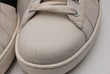 Gucci Aces White Leather Web Sneakers Size 8 Eb0726lrxsa