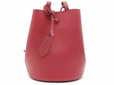 Burberry Poppy Textured Leather Lorne Bucket Bag Red Aa0926lzxsa