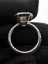 2.46 Cttw Diamond & Platinum  Ring & Gia Cert. 6.7 Grams Size 3.75 Fw0725pxzxdu