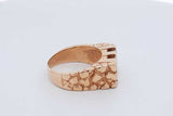 0.96cttw Diamond 14k Yellow Gold Nugget Ring 16.7 Grams Size 11 Eb0626lrxzdu