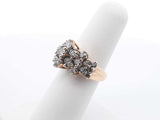 3.43 Cttw Diamond & 14k Yellow Gold Waterfall Ring 7.1 Grams Size 6 Fw0825scrdu